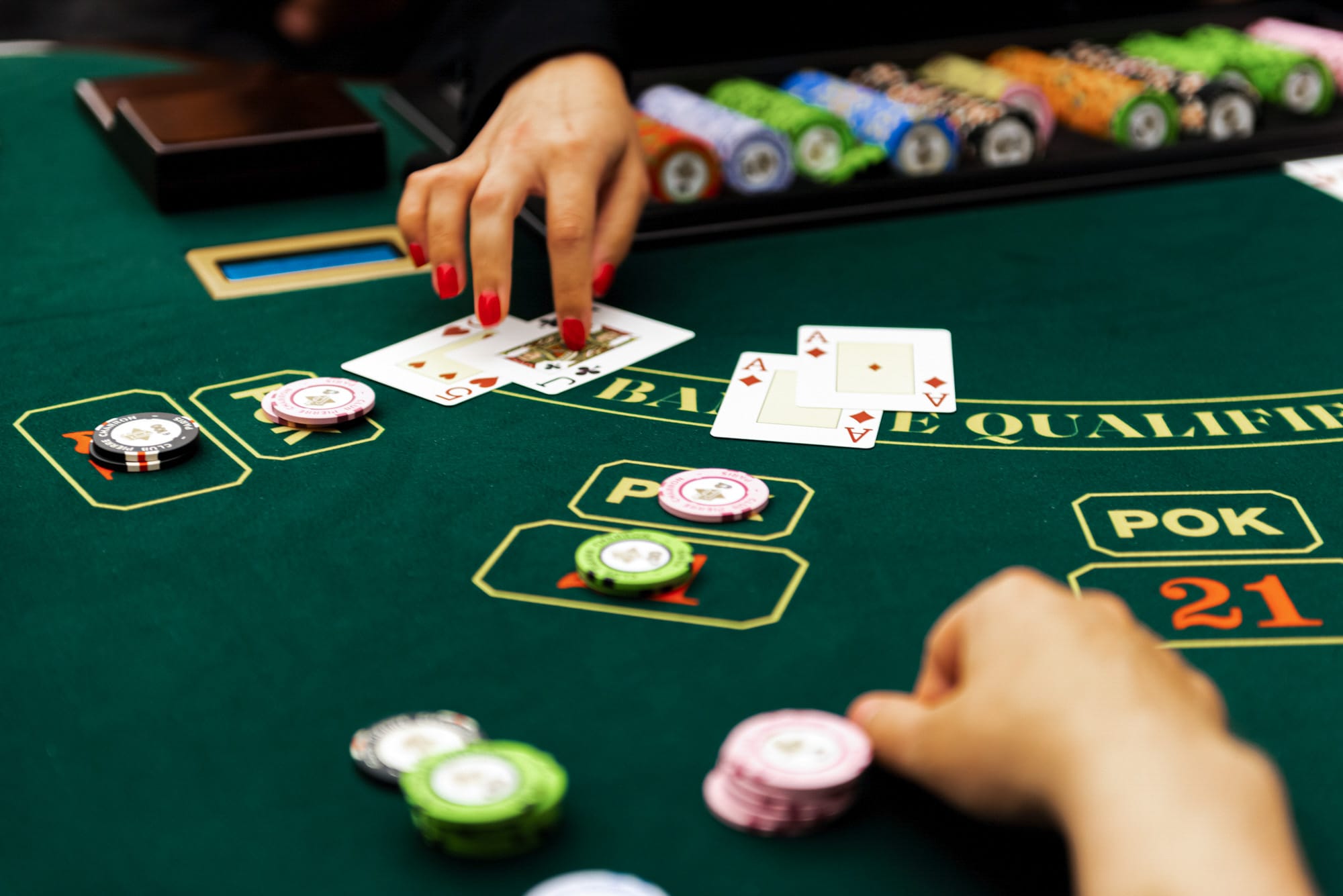 a blackjack hand