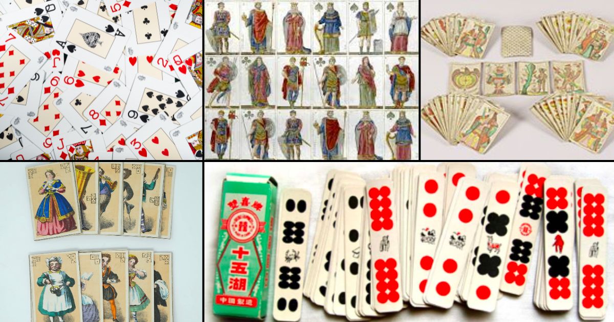 les cartes à jouer avant et maintenant