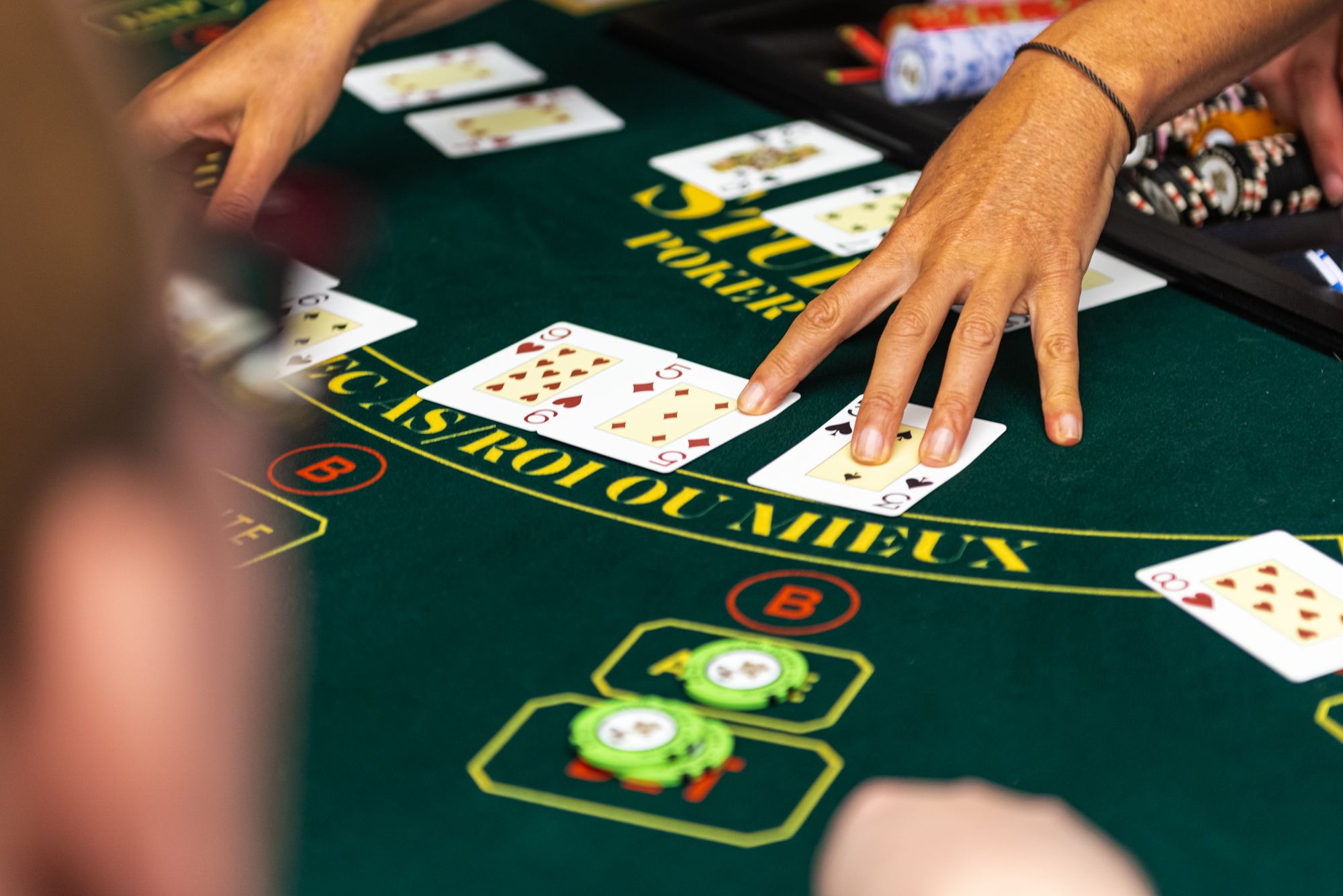 Stud Caribbean Poker Table at Club Pierre Charron